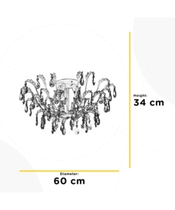 LAMPADARIO 5 LUCI ONLI "CESTA" AVORIO E14